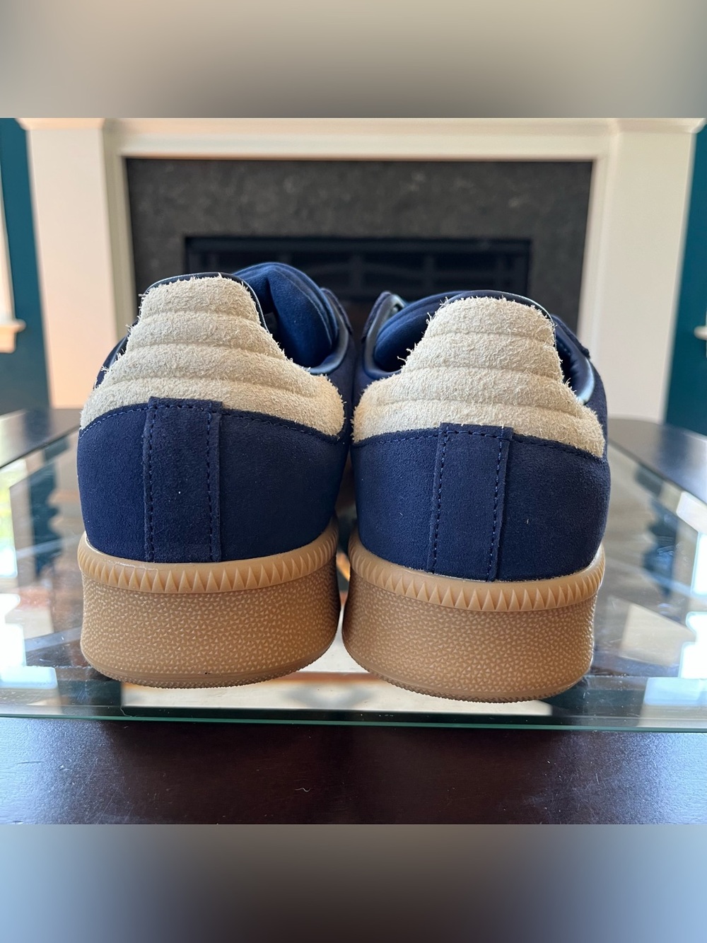 Sz 9 adidas Samba XLG "Night Indigo / Warm Vanilla / Gum" Low Top Suede JQ2885 - Picture 5 of 8